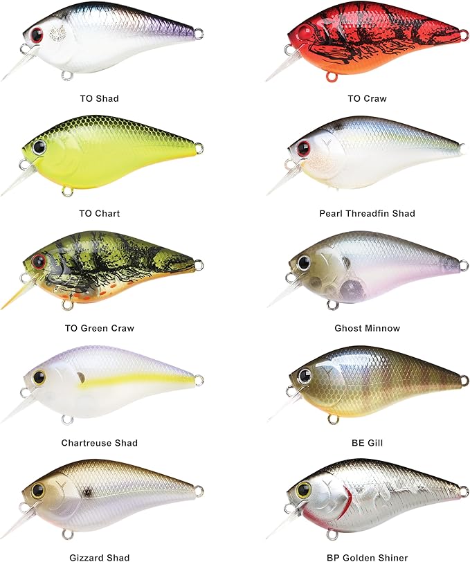 LUCKY CRAFT LC 1.5 Silent Squarebill Crankbait Fishing Lure, 2-3/8", Bass Fishing Lures for Freshwater, Hard Crankbait with Treble Fishing Hooks, Fishing Accessories