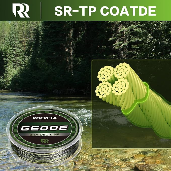 Geode Braided Fishing Line, Super Strong Power Braid Lines for Saltwater and Freshwater Fish 8-50lb, 150yds/300yds/500yds/1000yds