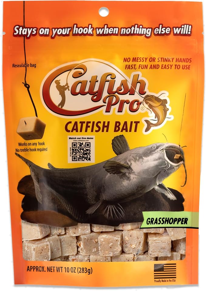 Catfish Pro Catfish Bait - 10oz Bag with 80pcs | Irresistible Scent for Catfish | Mess-Free, Stays On Your Hook When Nothing Else Will | Great for Rod, Reel, Trotline, Jugs & Yoyos Fishing