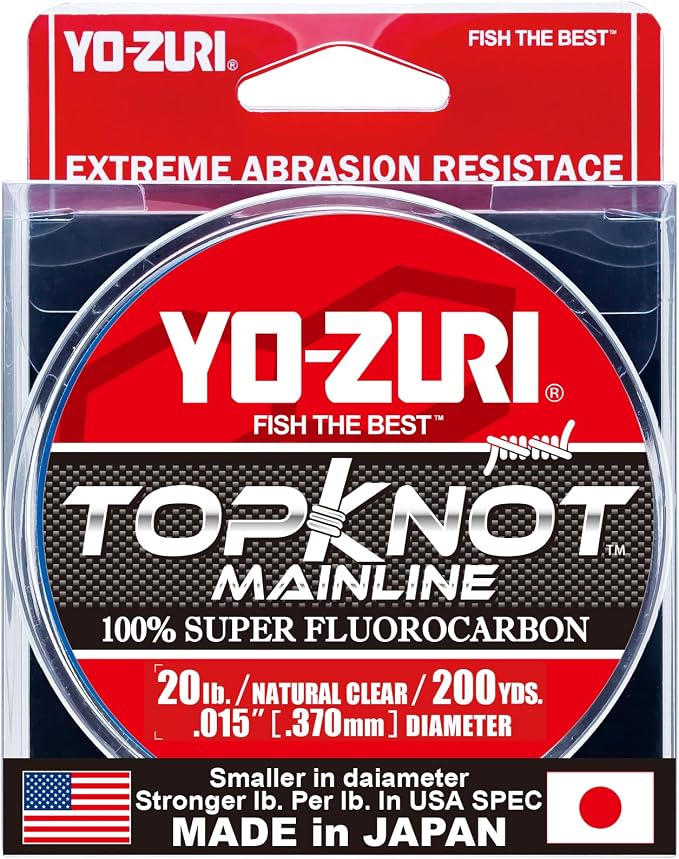 Yo-Zuri Topknot Mainline Natural Clear 200 Yards Fluorocarbon Fishing Line