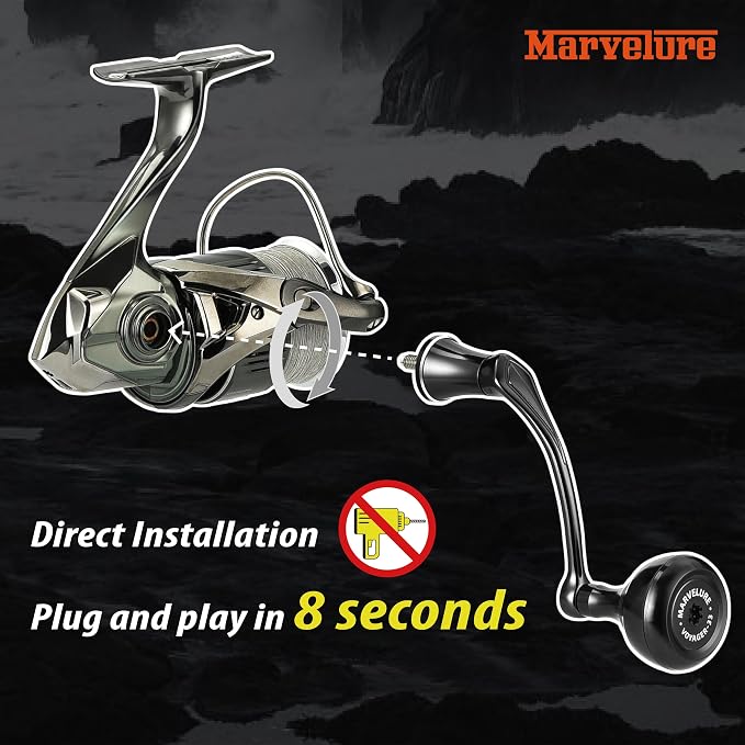 Power Handle Compatible for Shimano Stradic FL FM, Stella, Vanford, Vanquish, Twin Power, Ultegra, Sustain, Nasci FC FD 1000-5000 Spinning Reels