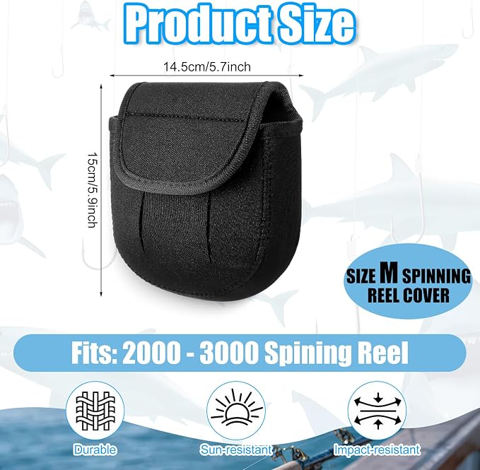 Fishing Spinning Reel Cover Bag for 2000-6000 Series Baitcasting Trolling Fishing Reels Protective Cover Case Pouch Sleeve Gloves