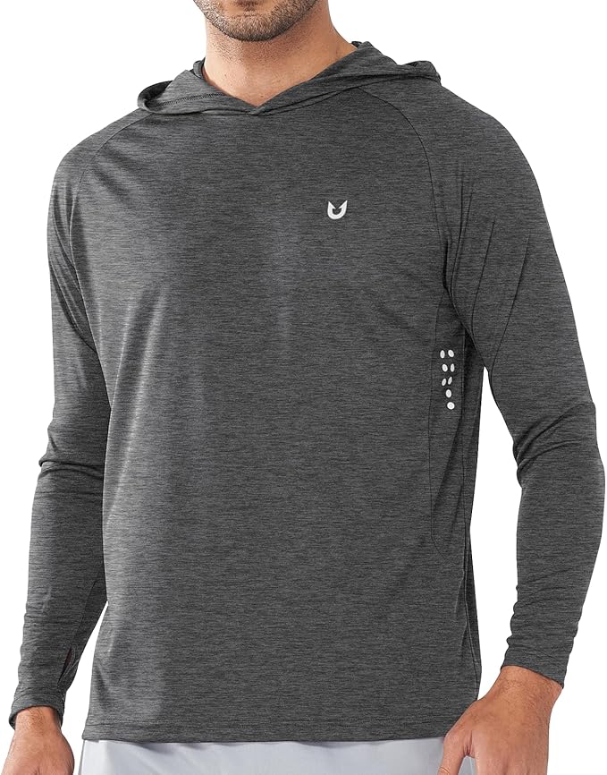 NORTHYARD Men's UPF 50+ Rash Guard Hoodie Long Sleeve Sun Protection Shirt Fishing Swim Beach Hiking Quick Dry Lightweight