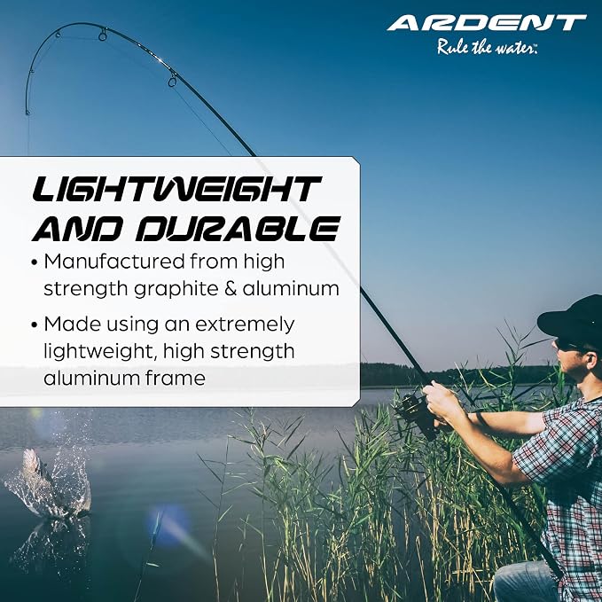 Ardent Bolt 1000-3000 Spinning Fishing Reel/High Speed Gear Ratio / 9+1 Ball Bearing Design/Lightweight Aluminum Frame /10-12lb 120 Yard line / 11-15 lbs. Drag