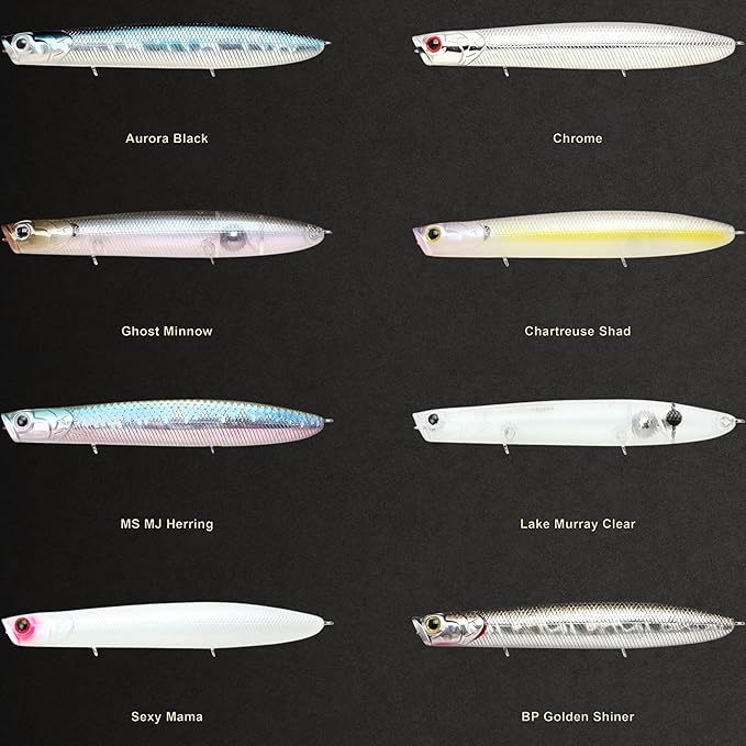 LUCKY CRAFT Gunfish 117 Freshwater Fishing Lures, Top Water Fishing Gear for Trout and Bass Fish, Spooks Cupped Mouth Walker, Long Casting Treble Hooks, Fish Accessories for Tackle Box