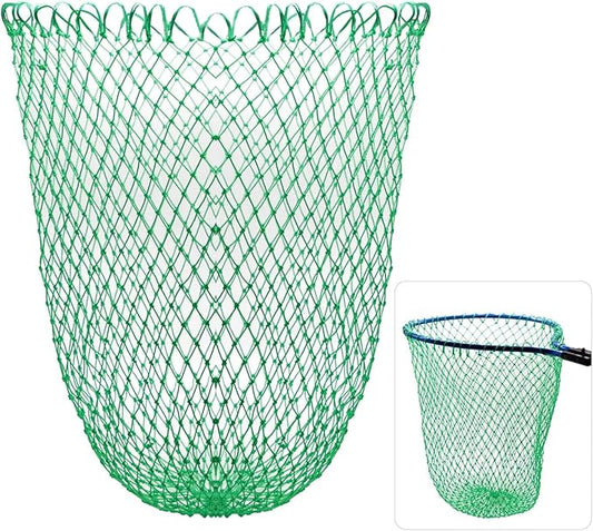 Dovesun Fishing Net Fish Landing Net Foldable Fishing Replacement Net for Freshwater Saltwater Fishing Net Replacement Netting Green/Black 2 Colors Handle/Frame Not Included