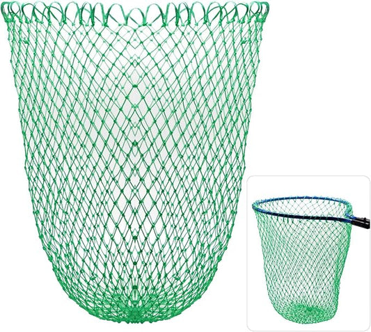 Dovesun Fishing Net Fish Landing Net Foldable Fishing Replacement Net for Freshwater Saltwater Fishing Net Replacement Netting Green/Black 2 Colors Handle/Frame Not Included