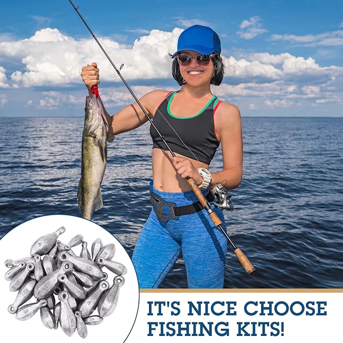 Fishing Weights Sinker Kit Rig Fishing Weight Sinker Weights Bank Sinkers Saltwater Sinkers Bass Casting in
