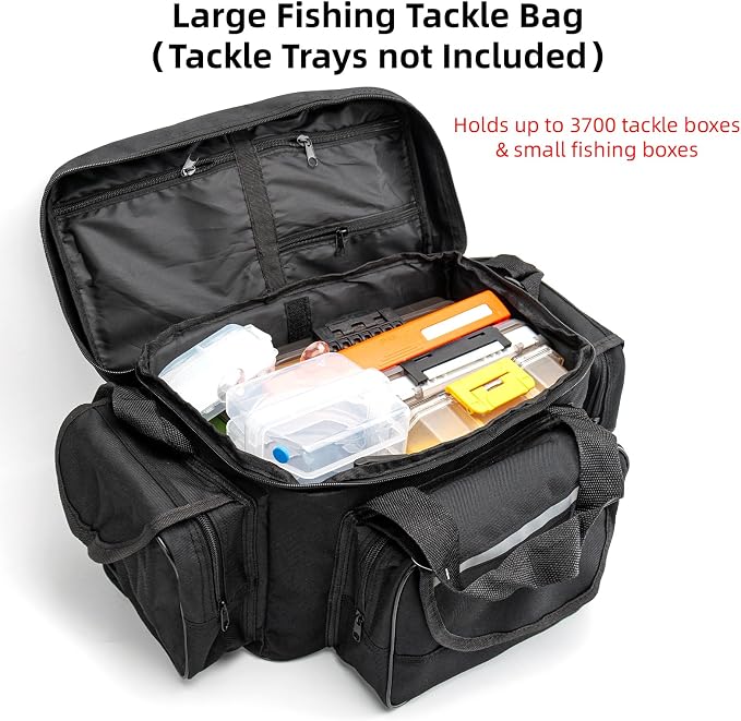 Tackle Bag- Saltwater or Freshwater Fishing Tackle Bags- Suitable for 3700/3600/3500 Tackle Box Organizer- Portable Fishing Gear Bag