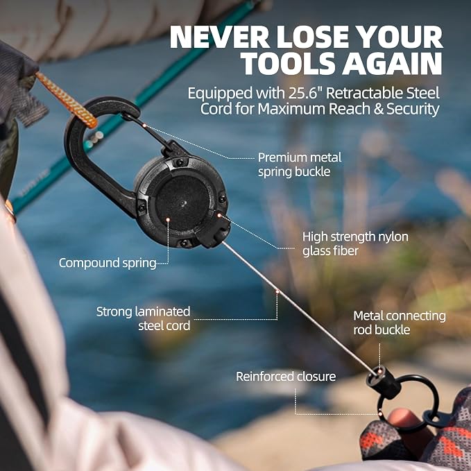 RUNCL Mini Fishing Scissors Line Cutter, Compact Stainless Steel Blades with Non-Slip Handle, Micro Serrated Multi Tool for Braided Fluorocarbon Mono Lines, Saltwater & Freshwater Fishing Gear