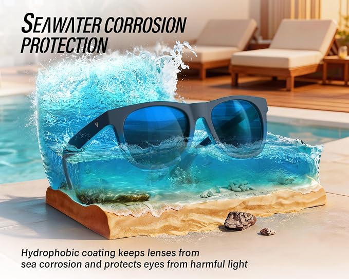Polarized Sunglasses for Men & Women, Lightweight Driving Sunglasses for Fishing, Golf, Sports, UV400 Protection