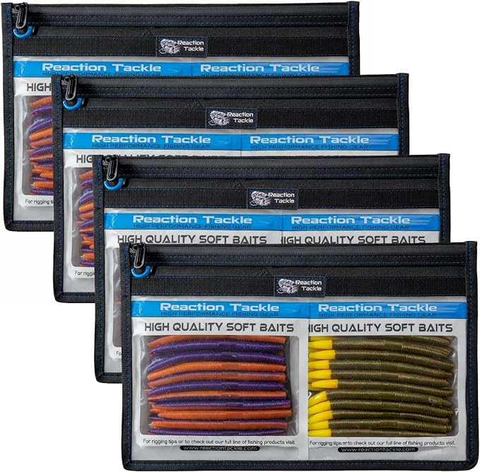 Reaction Tackle Storage Bag Tackle Pak – Water-Resistant Plastic Storage for Bait, Tackle, Lures, Soft Plastics, and Fishing Gear