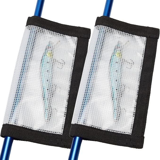 Fishing Lure Wraps 4-10 Pack Durable Clear PVC Lure Wrap for Fishing Rod Saltwater Hook Covers Fabric Lure Protector