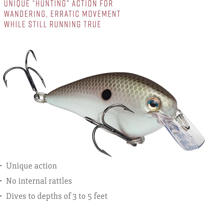 Strike King KVD 1.5 Hard Knock Fishing Lure, 3/8 oz, 3D Lifelike Eyes