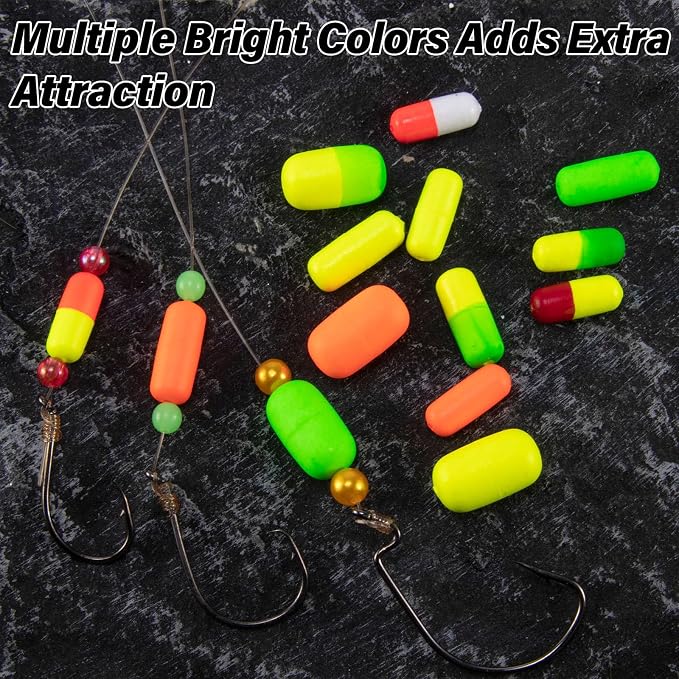 Dr.Fish 30 Pack Fishing Rig Floats Pompano Floats Walleye Rig Lure Making Accessories Surf Fishing Foam Snell Bobbers