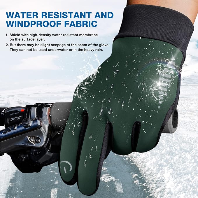 SIMARI Winter Gloves for Women Men - Cold Weather Thermal Touch Screen Ski Snow Glove Liners, Non-Slip Palm & Warm Fleece Lined, for Running Cycling Driving Hiking Walking Sports Outdoor Texting Work