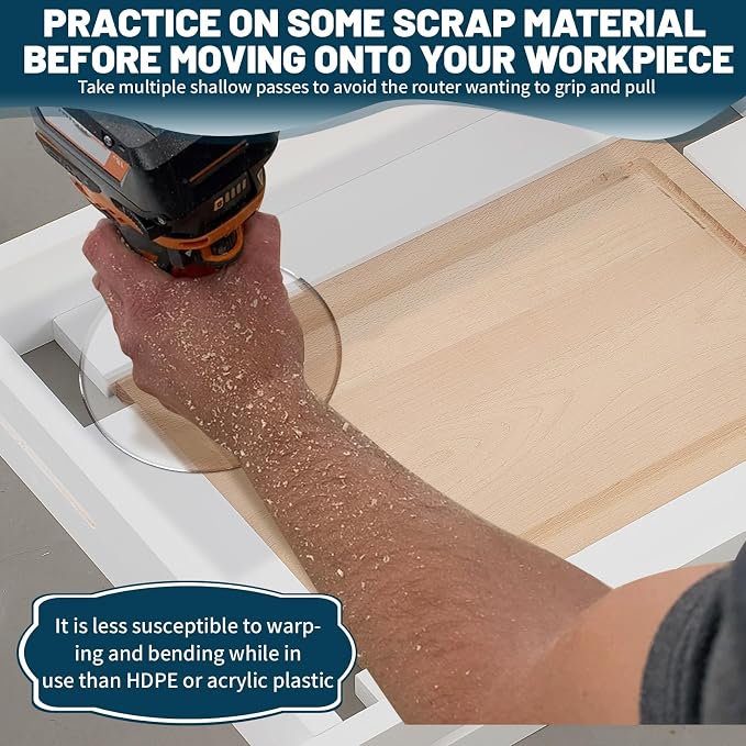 CroBlissful Juice Groove Router Jig, 8 Spacers 4 Pcs 1/4" Shank Round Nose Cove Box Router Bit Adjustable Wooden Juice Groove Jig for Cutting Board Up to 22 x 29", Making Square Recesses (White)