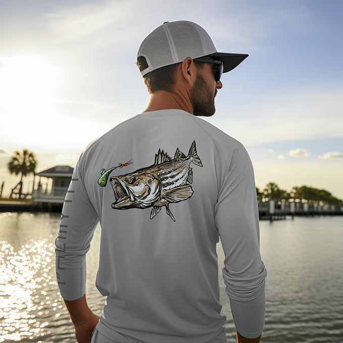 Palmyth Fishing Shirts for Men Long Sleeve UPF 50+ T Shirt Sun Protection Tee