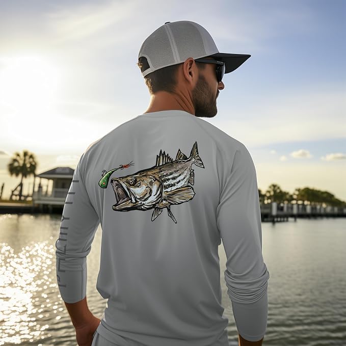 Palmyth Fishing Shirts for Men Long Sleeve UPF 50+ T Shirt Sun Protection Tee