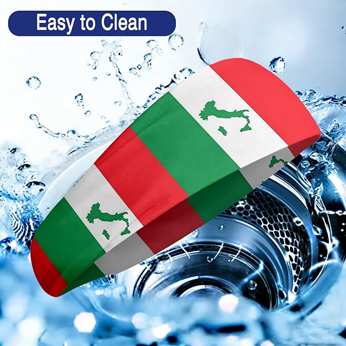 Flag Headbands for Men Women, Moisture Wicking Sweatband Breathable Sports Headwrap, Non-Slip Stretchy Fitness Hair Band