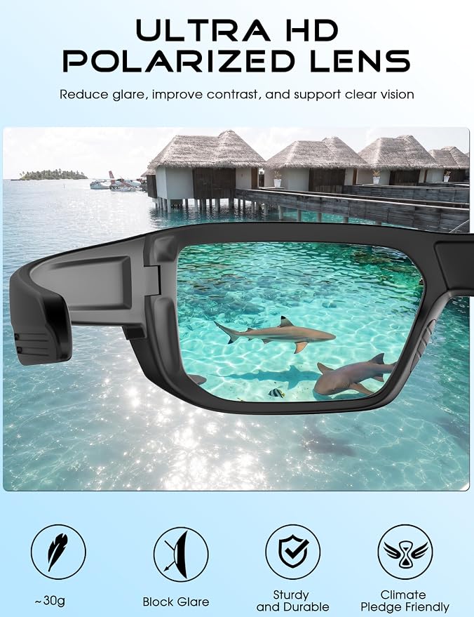 ATTCL Sports Polarized Sunglasses for Men: Ultra-Light Wrap Around TR90 Frame UV400 Protection for Fishing Driving Shooting