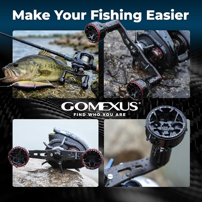 GOMEXUS Power Handle Compatible for Shimano SLX Tranx Curado Daiwa Tatula Zillion Steez Abu Garcia 13 Fishing Baitcasting Reel Crank Bass Fishing