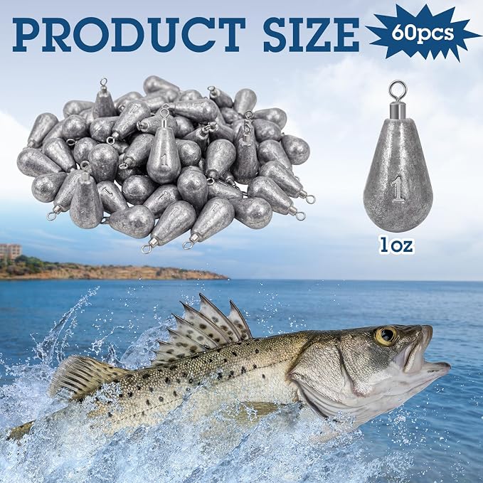 Landhoow Bell Sinkers Weights Casting Swivel Bell Sinkers Fishing Weights Rig for Ocean Saltwater Freshwater Surf Bass Fishing Casting Gear Tackle