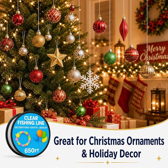 Clear Fishing Line for Decorations - Crafts - Jewelry