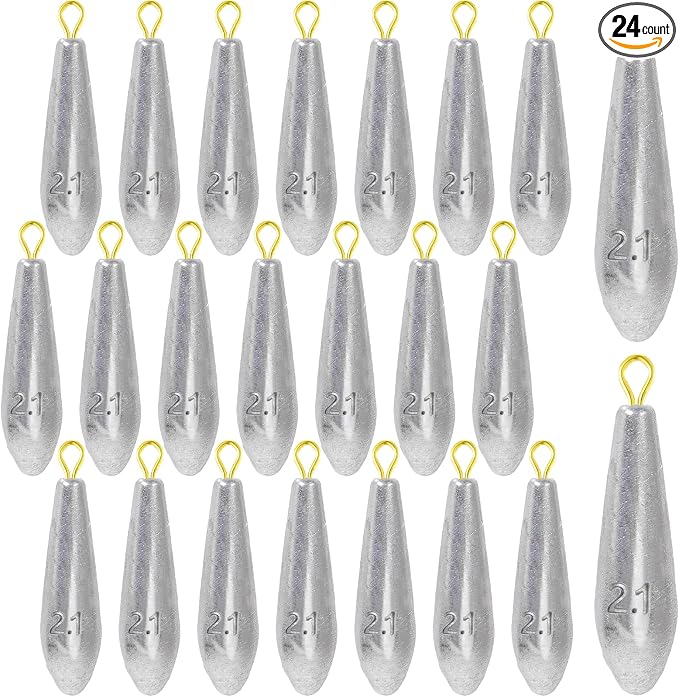 Landhoow Drop Shot Fishing Sinker Weights Kit Freshwater Catfishing Fishing Sinker Bass Casting Removable Line Saltwater Streamlined Snap Weight for Trolling Surf Tackle