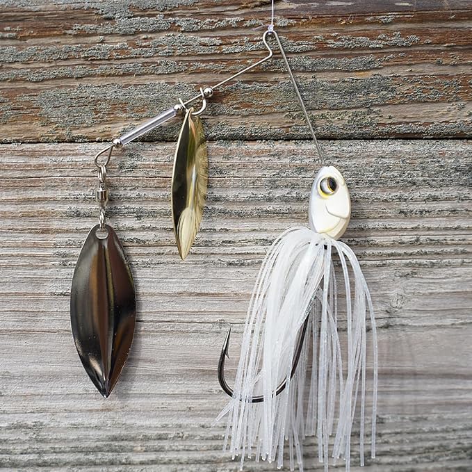 6th Sense – Divine Spinnerbait – Bass Fishing – Stainless Steel Spring Wire – Screw Lock Keeper – Hand-Tied Skirt