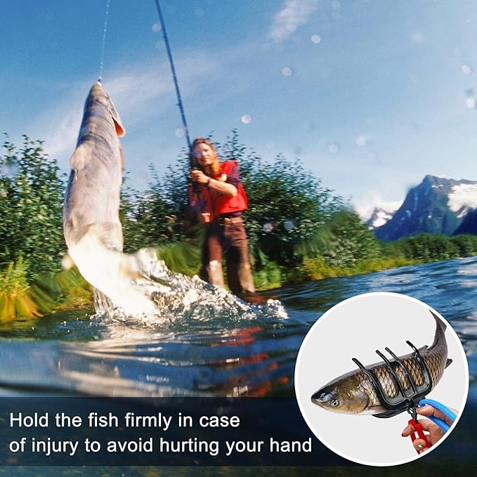 3 Claw Fish Gripper, 2026 Upgraded Metal Fishing Pliers Gripper, Multifuctional Fish Grippers for Fishing, Fish Grabber Tool for Most Freshwater Fish and Crab