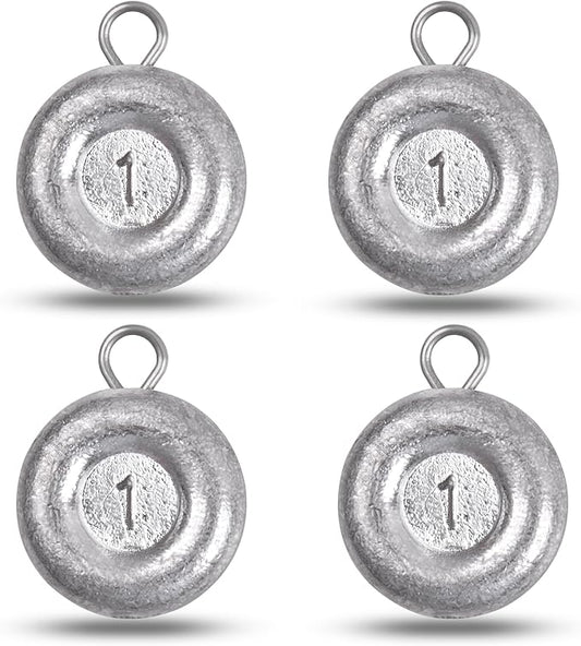 Disc Sinkers Fishing Weights, Coin Fishing Sinkers Weights Saltwater Surf Fishing Weights Bottom Drifting Trolling Catfishing Fishing Sinkers Saltwater Gear Tackle 1oz 2oz 3oz 4oz 5oz 6oz 8oz