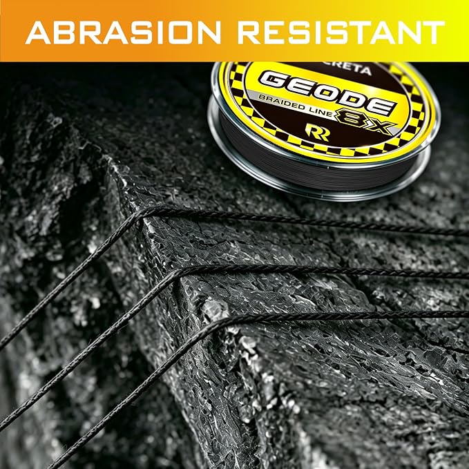 Geode Braided Fishing Line, 10-200 lb, 8 Strands, 300yds/500yds/1000yds, Colored Braid Superline
