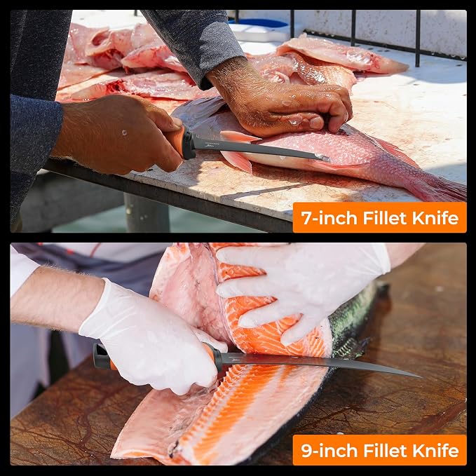 KastKing Paradox Fishing Fillet Knife Kit, 7" and 9"