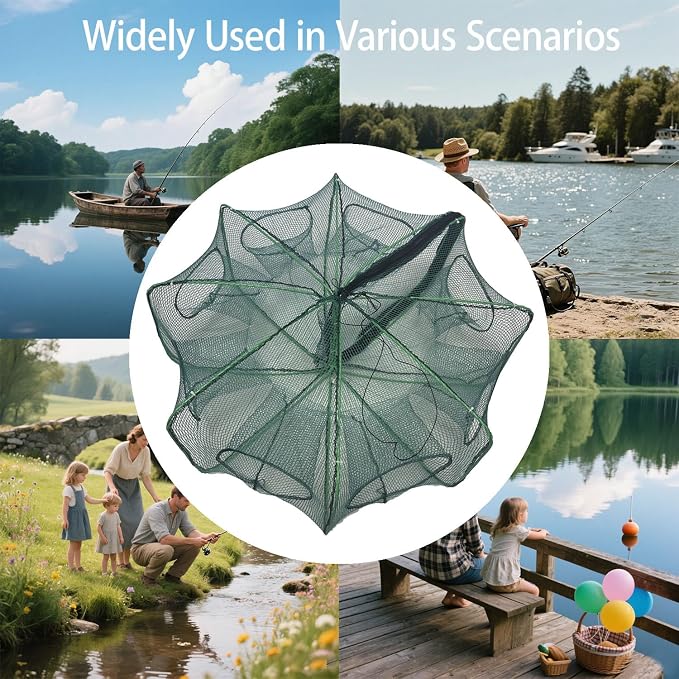 Foldable Minnow Trap,Crab Trap,Fishing Net,Bait Cage for Crabs Minnow Lobster Shrimp Crawfish