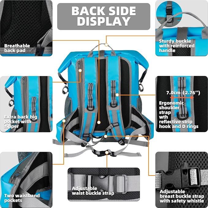 MORXPLOR Dry Bag Waterproof,5L/10L/20L/30L/40L/55L Roll Top Dry Bag Backpack with WaterProof Phone Case for Swim,Kayak