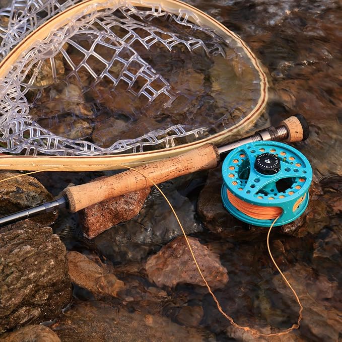 Sougayilang 5/6 Weight 9ft Fly Rod, 4-Piece Graphite Rod, Die Cast Aluminum Reel, Carrying Case, Fly Box & Fishing Flies Combo Starter Kit