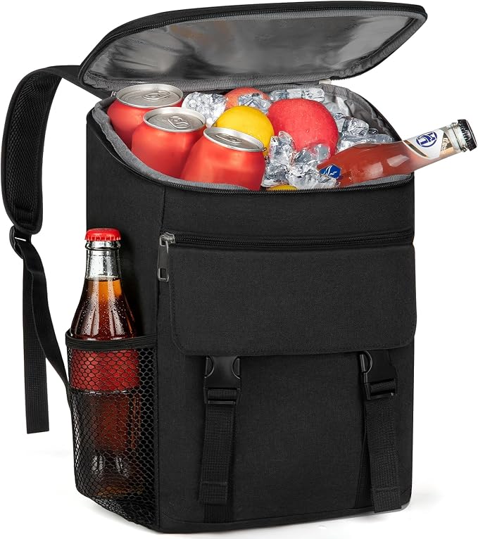 Backpack Cooler - 30/40/50 Cans Insulated Cooler Backpack for Men & Women Portable Leak Proof Lunch Backpack Cooler Bag for Beach Picnic Travel Work Camping Hiking-Black