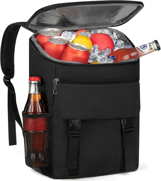 Backpack Cooler - 30/40/50 Cans Insulated Cooler Backpack for Men & Women Portable Leak Proof Lunch Backpack Cooler Bag for Beach Picnic Travel Work Camping Hiking-Black