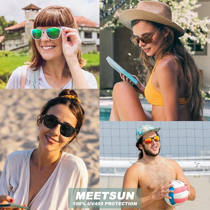 MEETSUN Polarized Sports Sunglasses for Women Men Driving Running Cycling Fishing Sun Glasses UV400 Protection