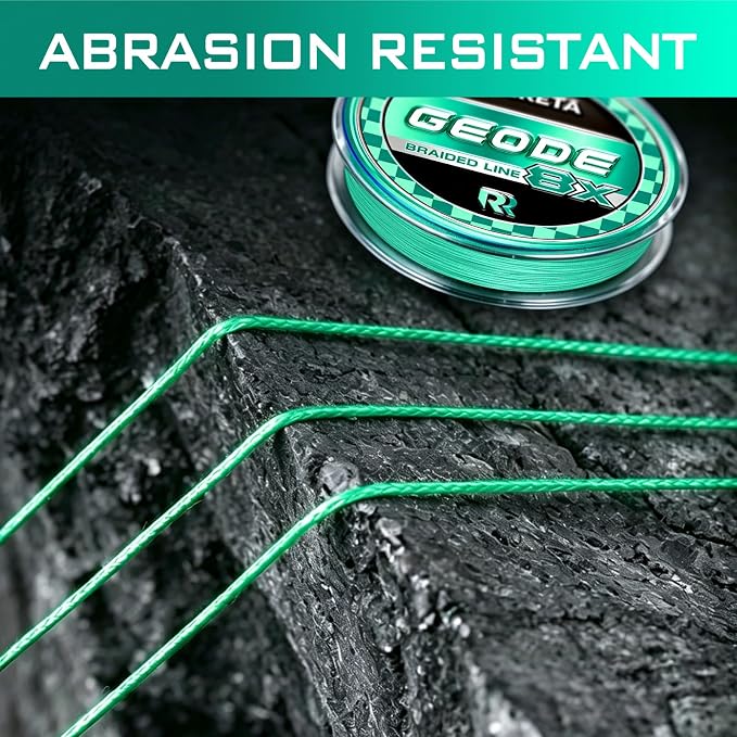 Geode Braided Fishing Line, 10-200 lb, 8 Strands, 300yds/500yds/1000yds, Colored Braid Superline