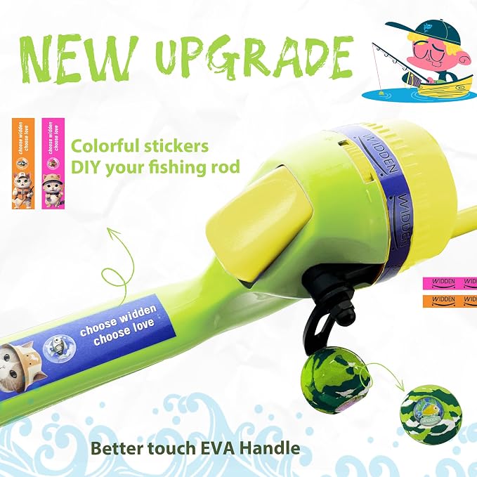 Kids Fishing Pole, Telescopic Fishing Rod, Toddler Collapsible Fishing Rod and Reel Combo with Tackle Box, Fishing Line, Bobber, and Soft Lures for Boy, Girl, Youth, Beginner, Over 4 Years Old
