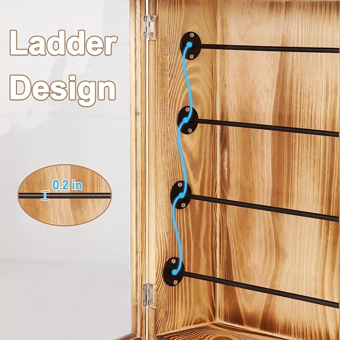 Fishing Lures Storage Display Case Wall Cabinet Tackle Box Organizer Fishing Gifts for Men with Door and Lockable for Study Room, Collection Room, Office, Garage