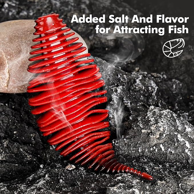 4.15'' Soft Swimbait Fishing Soft Plastic Lures 8pcs/24pcs Double-Color Lure for Bass Fishing Worms for Largemouth Bass