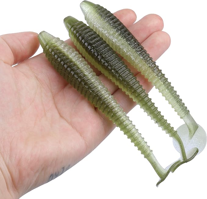 Paddle Tail Swimbaits 100/80/50PCS, 5/4/3/2 inch Soft Fishing Lures Bulk Pack – Durable Lifelike Action Lures for Bass, Trout, Crappie – Freshwater & Saltwater Fishing Gifts