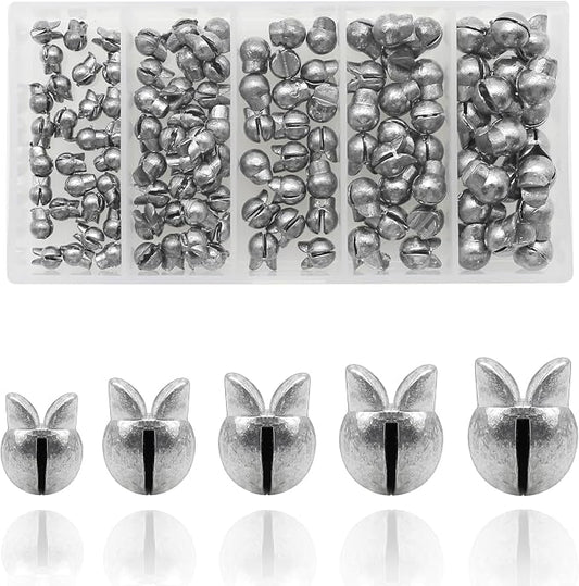 Fishing Weights Sinkers, 250/120pcs Lead Split Shot Fishing Sinkers Open Mouth Design Weights Clip Freshwater Saltwater Fishing Accessories