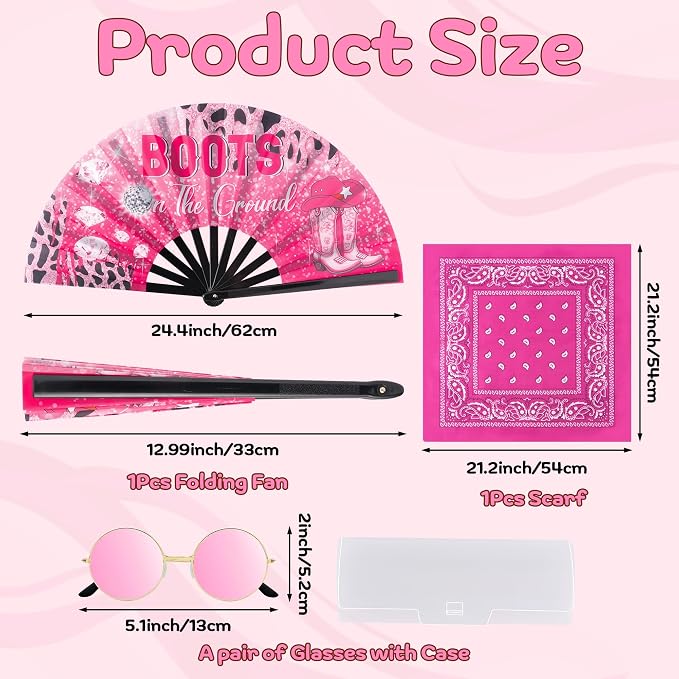Large Fans For Line Dancing - 3pcs Pink Line Dance Popping Hand Fan Clapping Pink Fans Cowgirl Party Outfit for Women Girls Line Dance Lover Dance Party Decoration Christmas Birthday Gifts