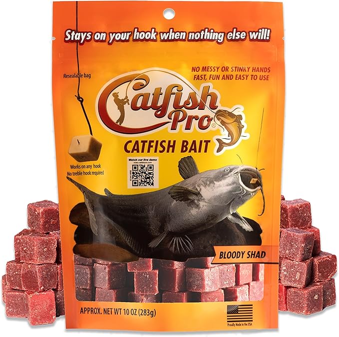 Catfish Pro Catfish Bait - 10oz Bag with 80pcs | Irresistible Scent for Catfish | Mess-Free, Stays On Your Hook When Nothing Else Will | Great for Rod, Reel, Trotline, Jugs & Yoyos Fishing