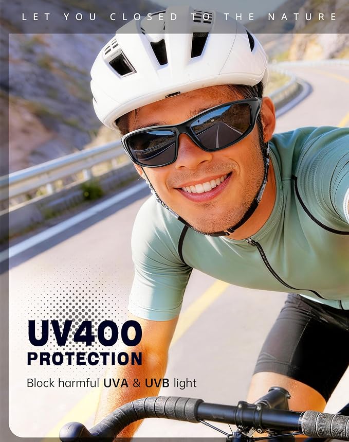 KALIYADI 4 Pack Polarized Sunglasses-Men Sports Sun-glasses: Mens Sunglasses UV Protection for Fishing Driving Cycling