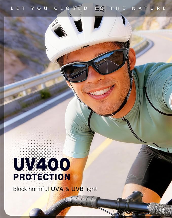 KALIYADI 4 Pack Polarized Sunglasses-Men Sports Sun-glasses: Mens Sunglasses UV Protection for Fishing Driving Cycling